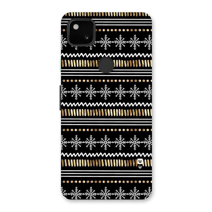 Snowflakes Gold Back Case for Google Pixel 4a
