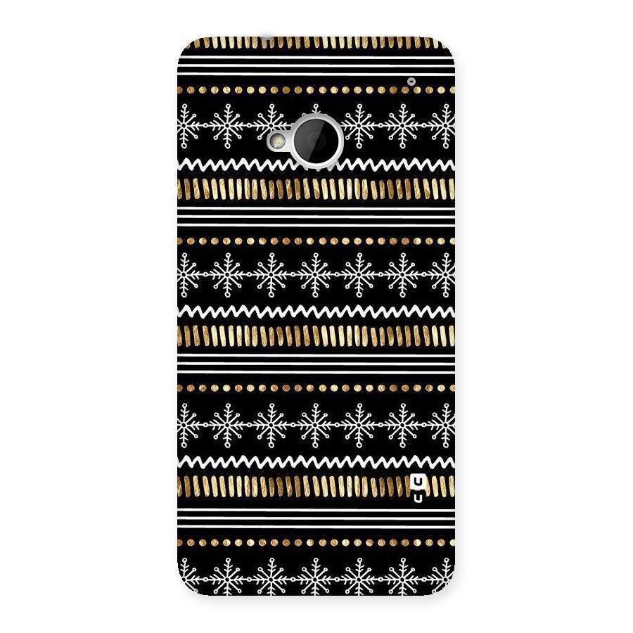 Snowflakes Gold Back Case for HTC One M7