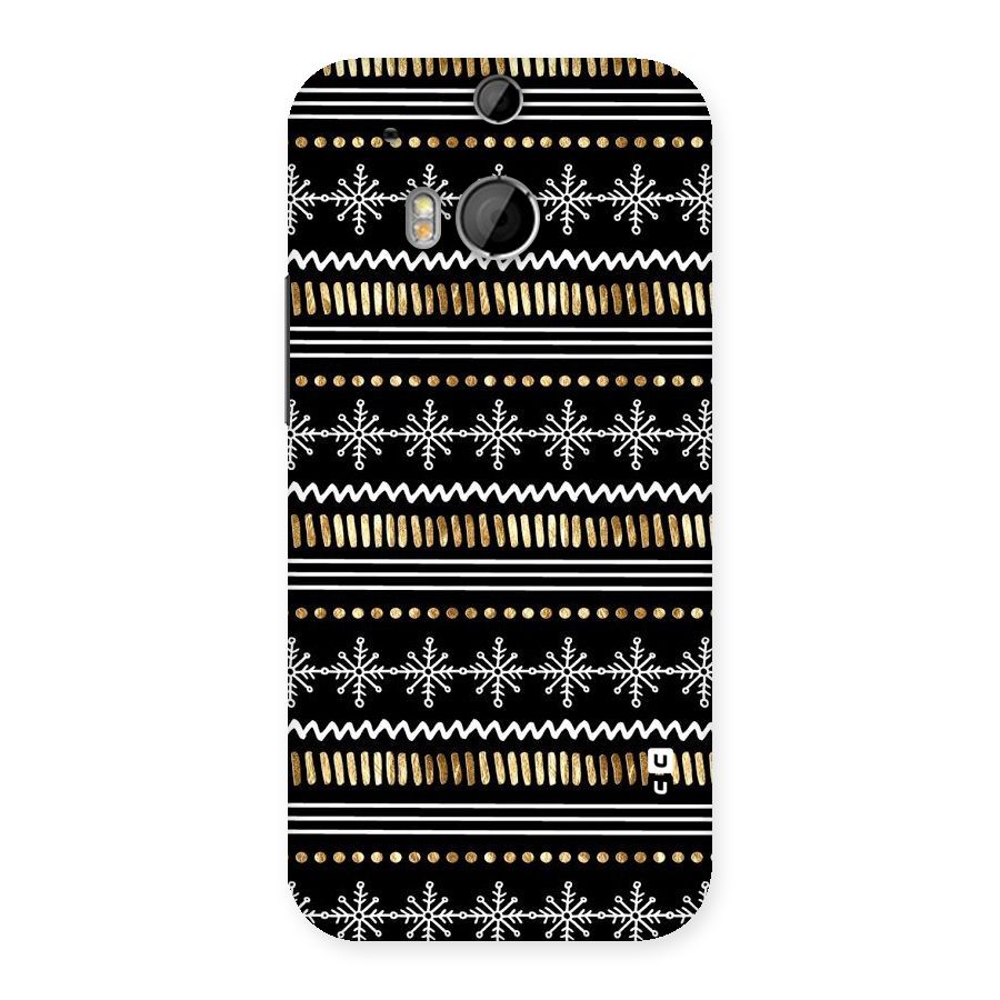 Snowflakes Gold Back Case for HTC One M8