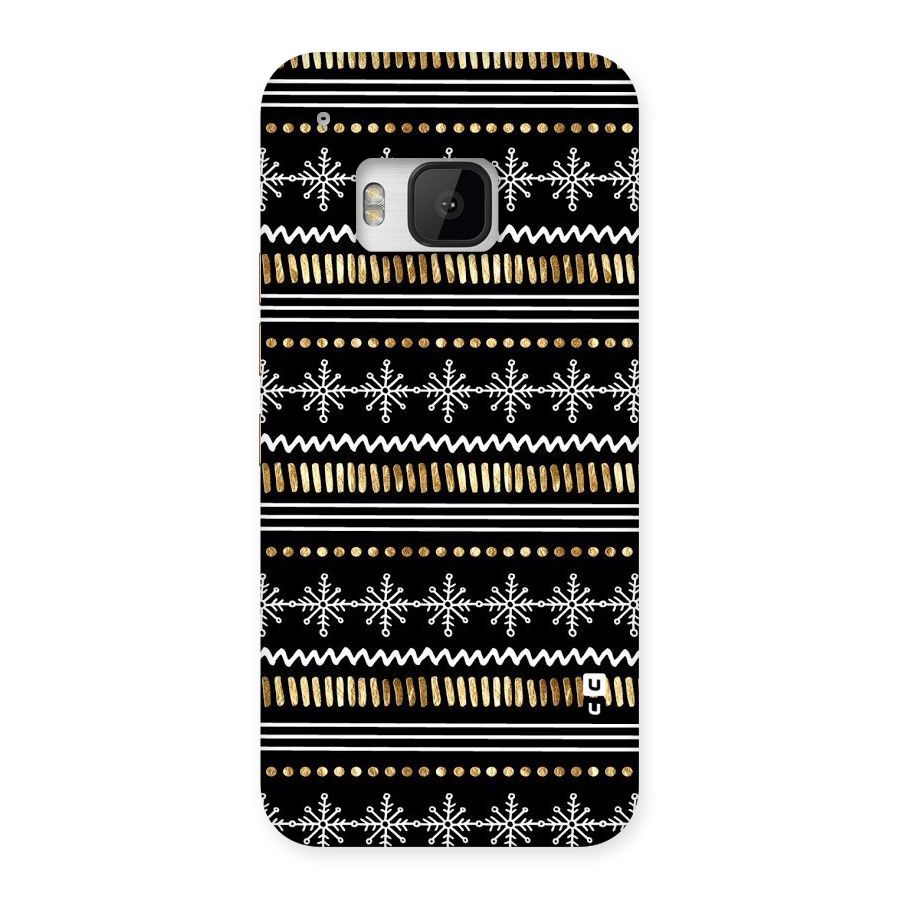 Snowflakes Gold Back Case for HTC One M9