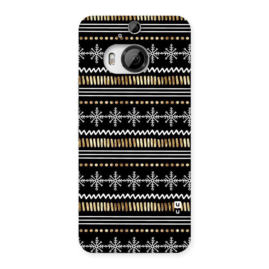 Snowflakes Gold Back Case for HTC One M9 Plus