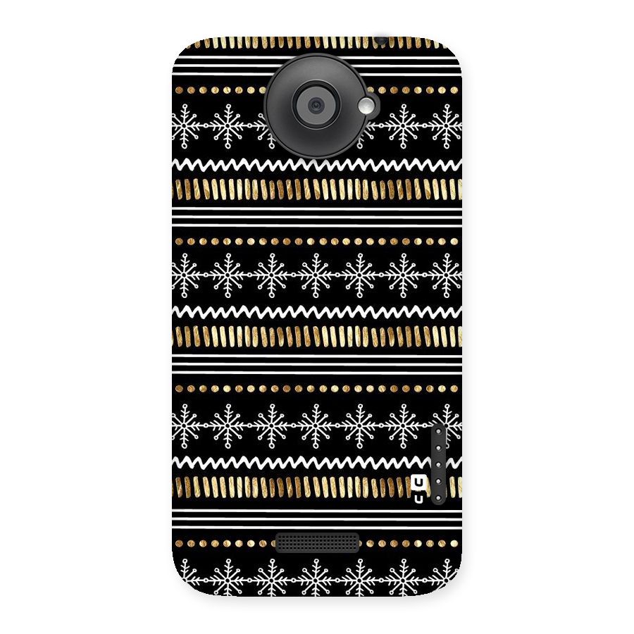 Snowflakes Gold Back Case for HTC One X