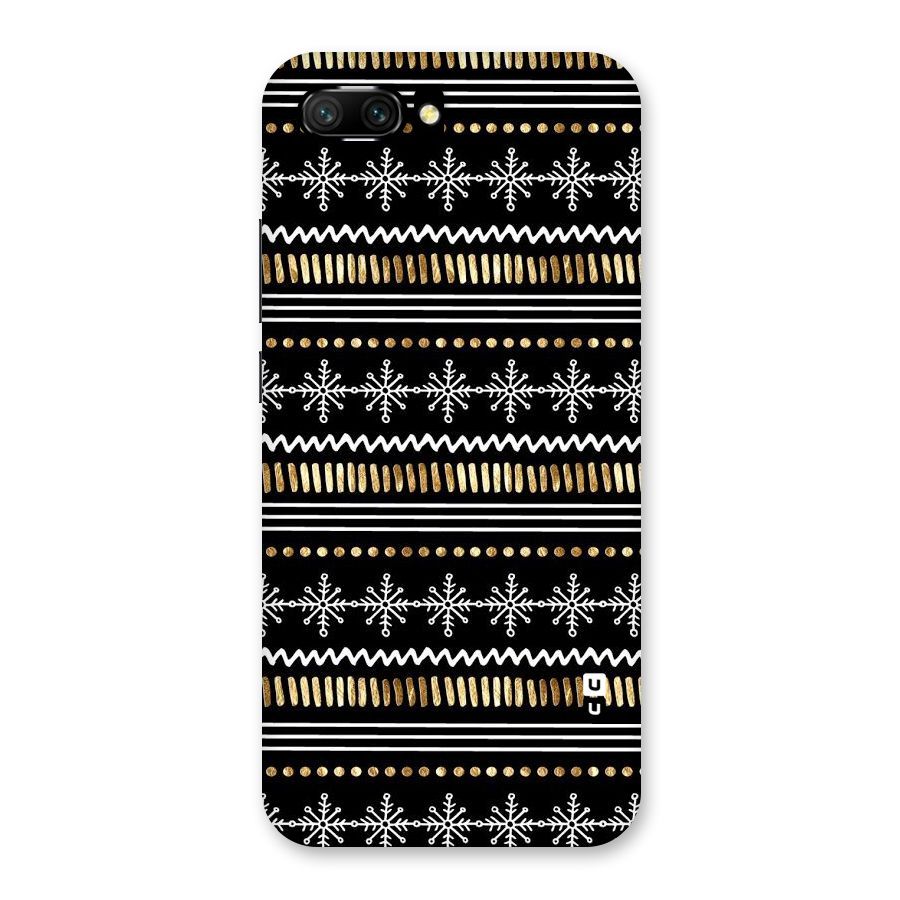 Snowflakes Gold Back Case for Honor 10
