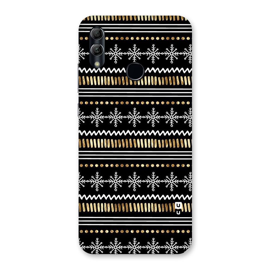 Snowflakes Gold Back Case for Honor 10 Lite