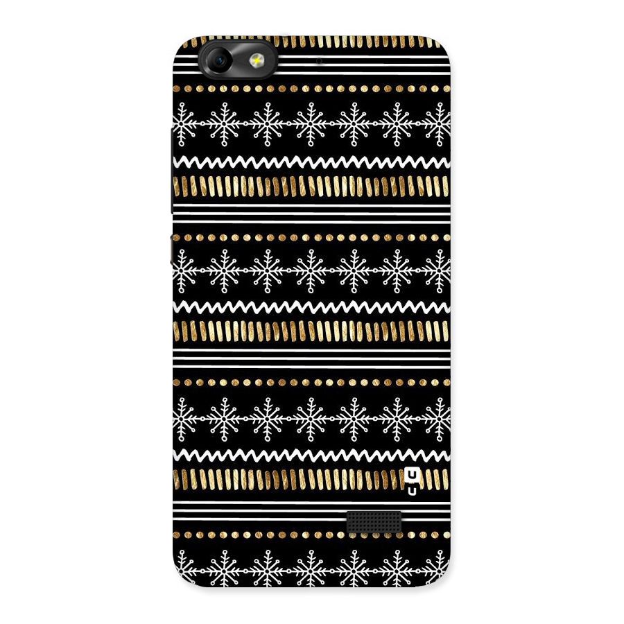 Snowflakes Gold Back Case for Honor 4C