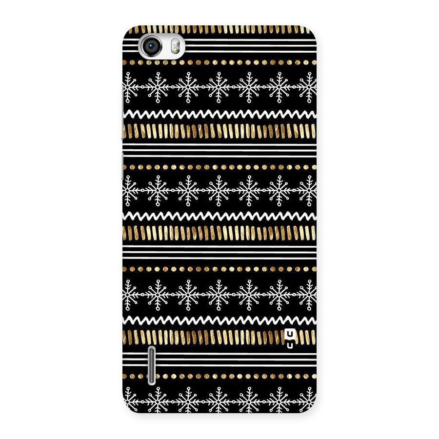 Snowflakes Gold Back Case for Honor 6