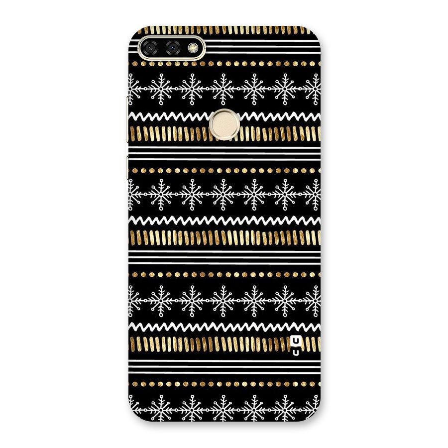 Snowflakes Gold Back Case for Honor 7A