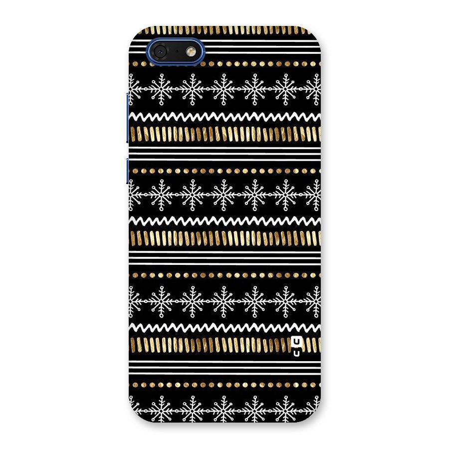 Snowflakes Gold Back Case for Honor 7s