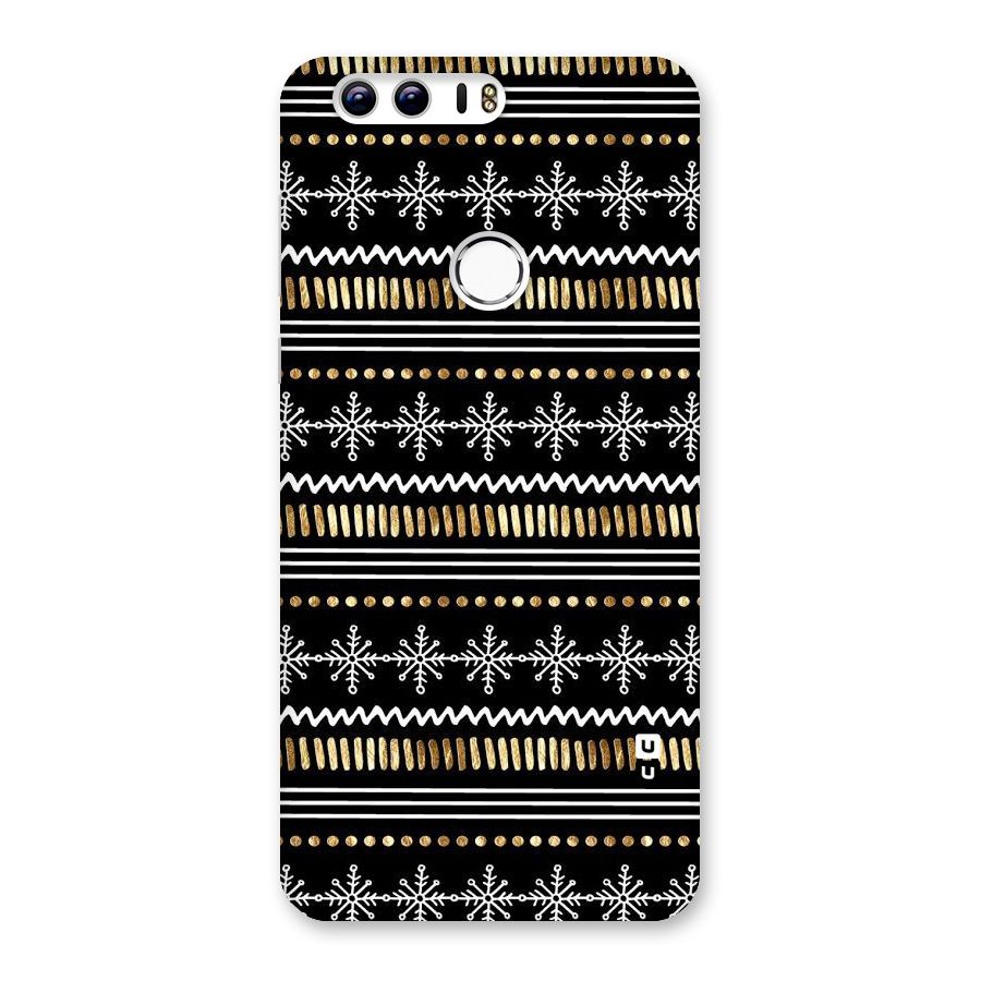 Snowflakes Gold Back Case for Honor 8