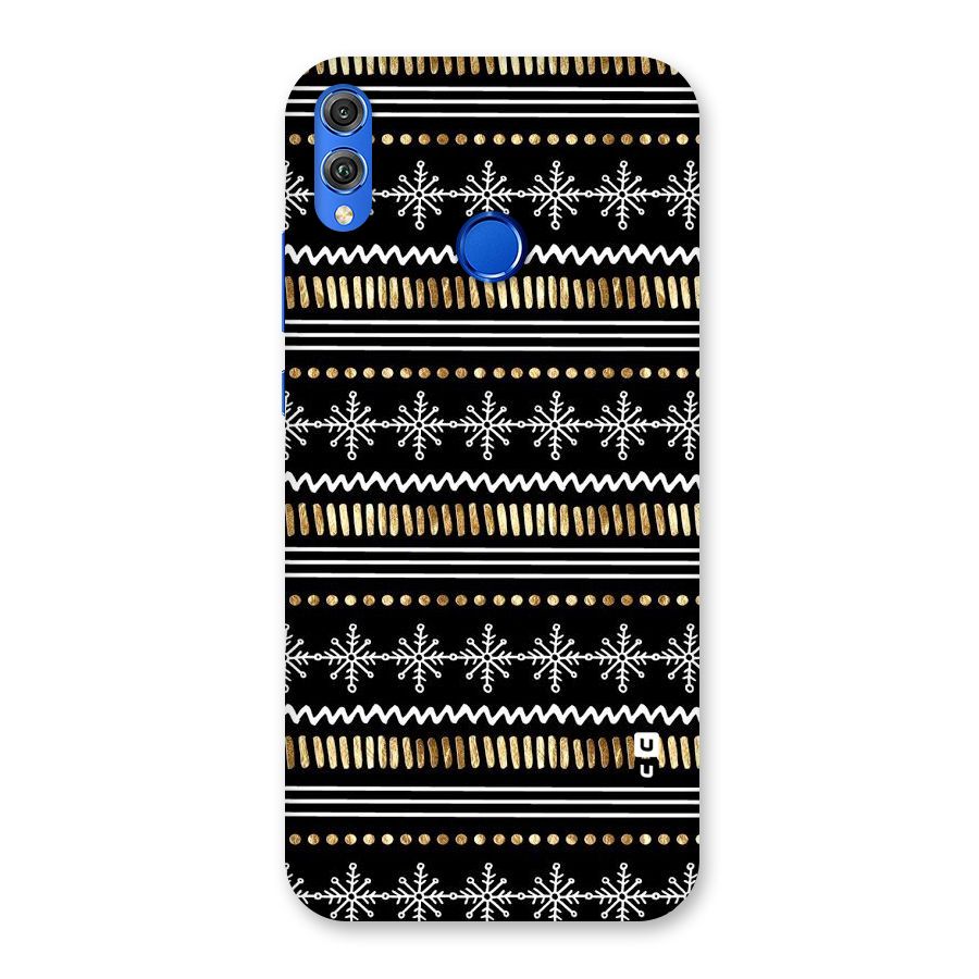 Snowflakes Gold Back Case for Honor 8X