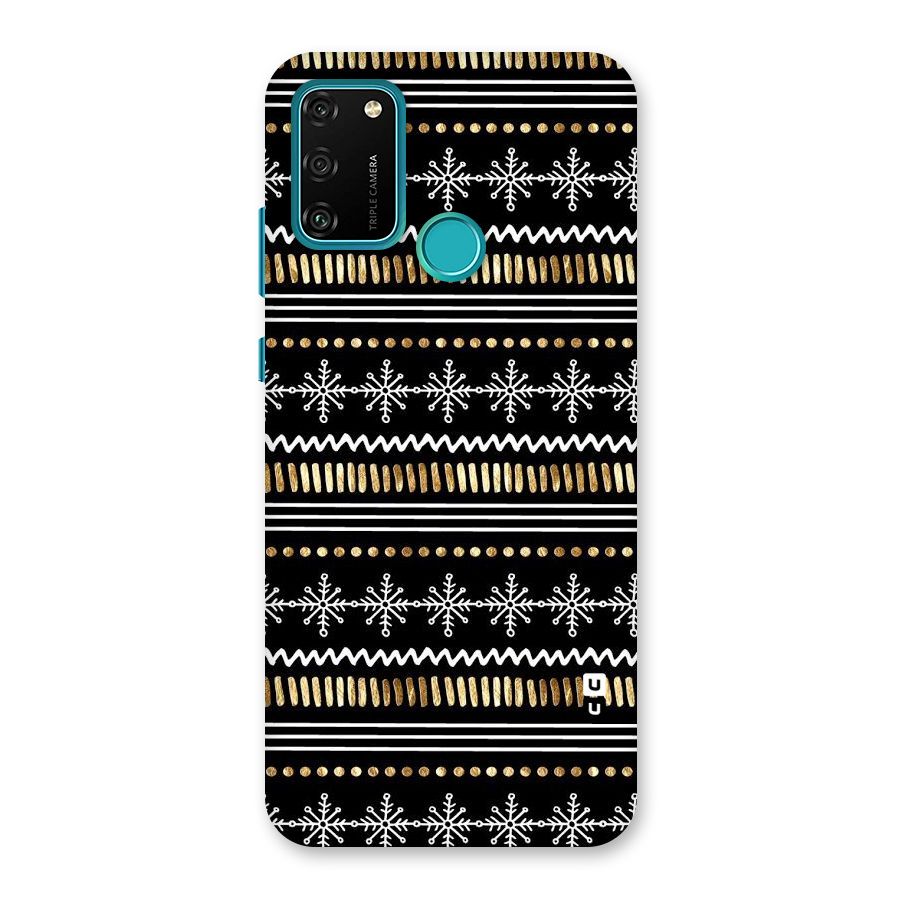 Snowflakes Gold Back Case for Honor 9A