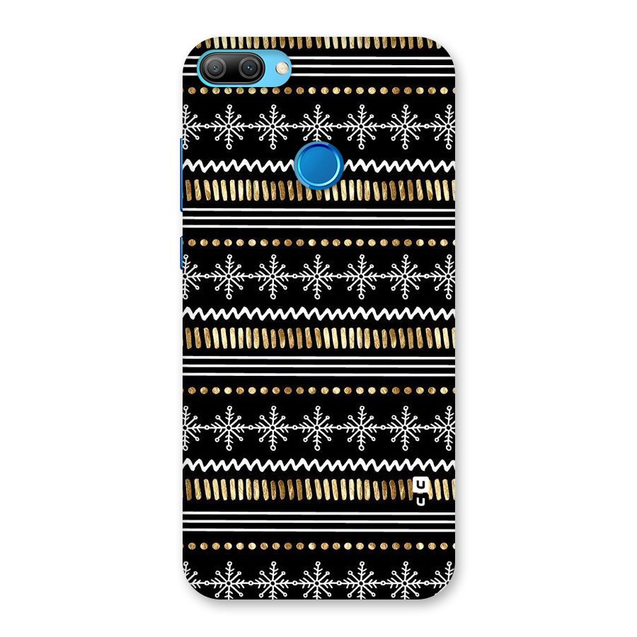 Snowflakes Gold Back Case for Honor 9N