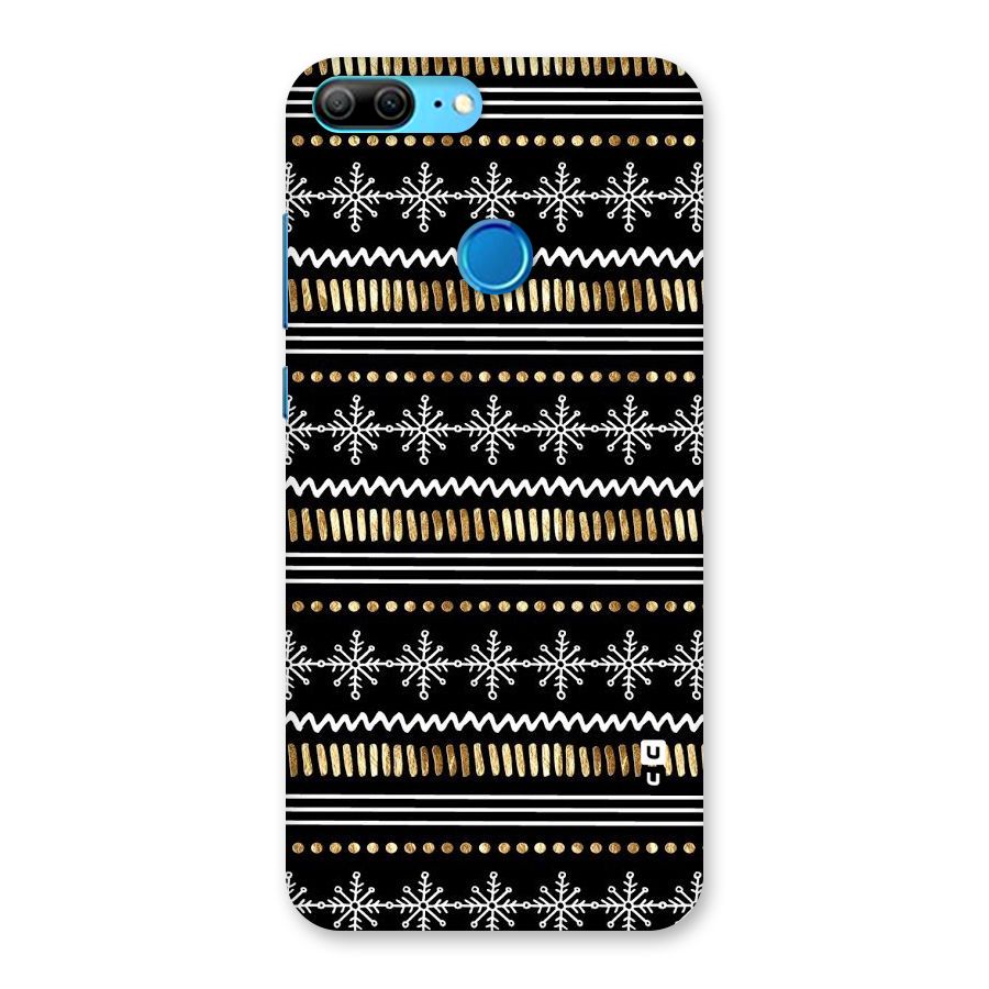 Snowflakes Gold Back Case for Honor 9 Lite