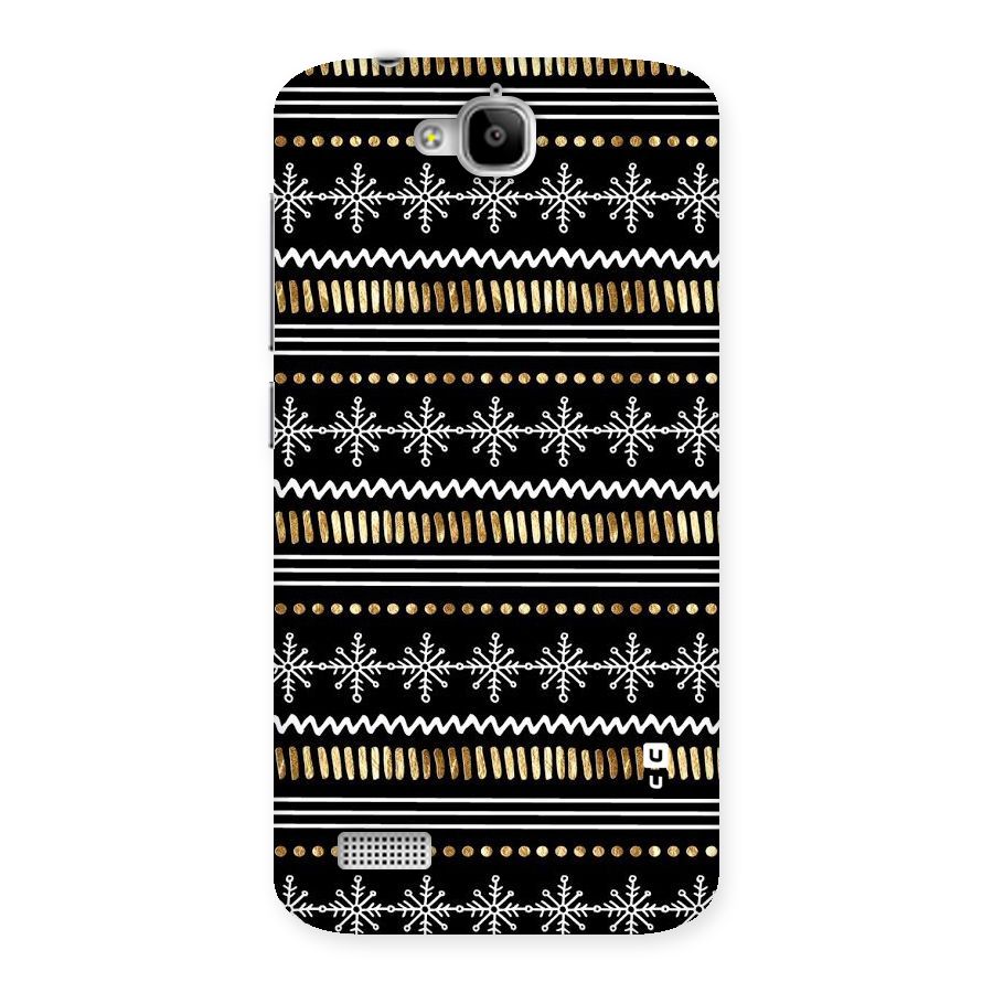 Snowflakes Gold Back Case for Honor Holly