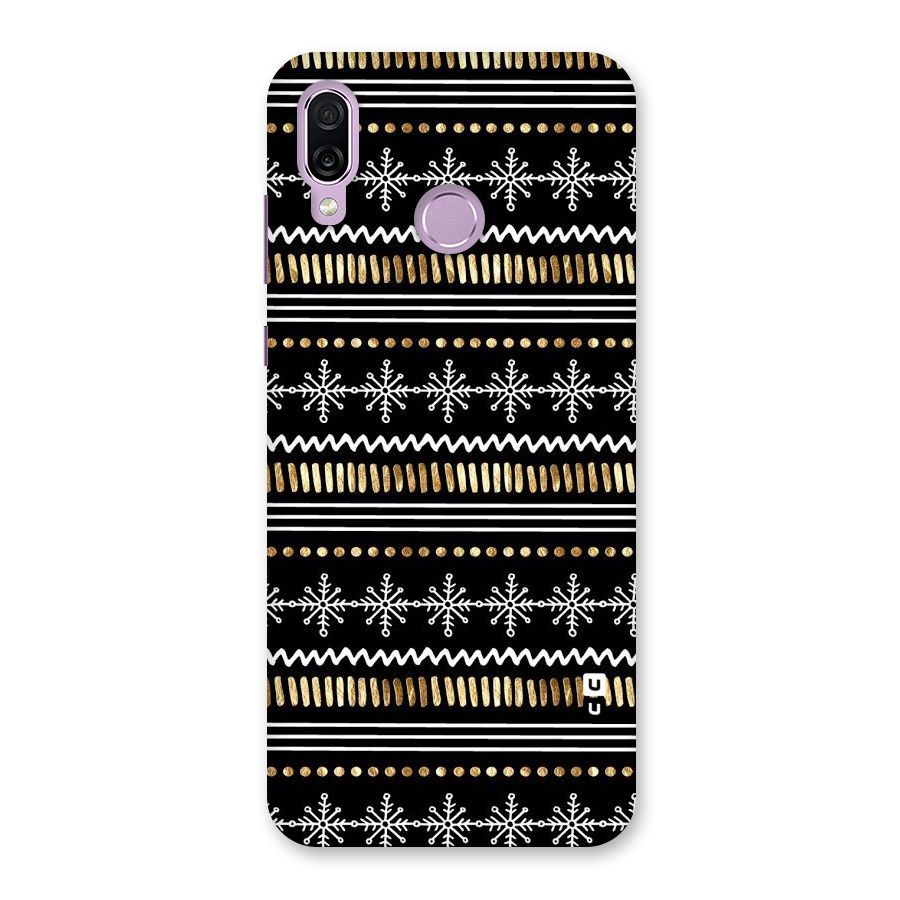Snowflakes Gold Back Case for Honor Play