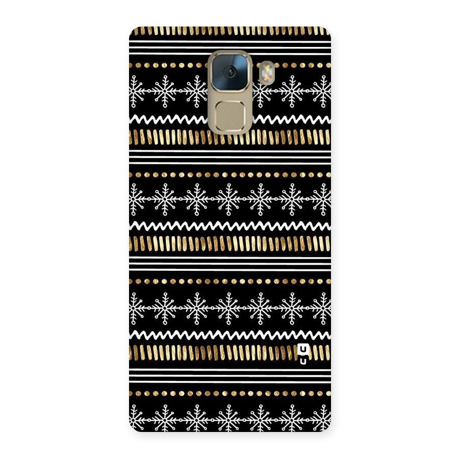Snowflakes Gold Back Case for Huawei Honor 7