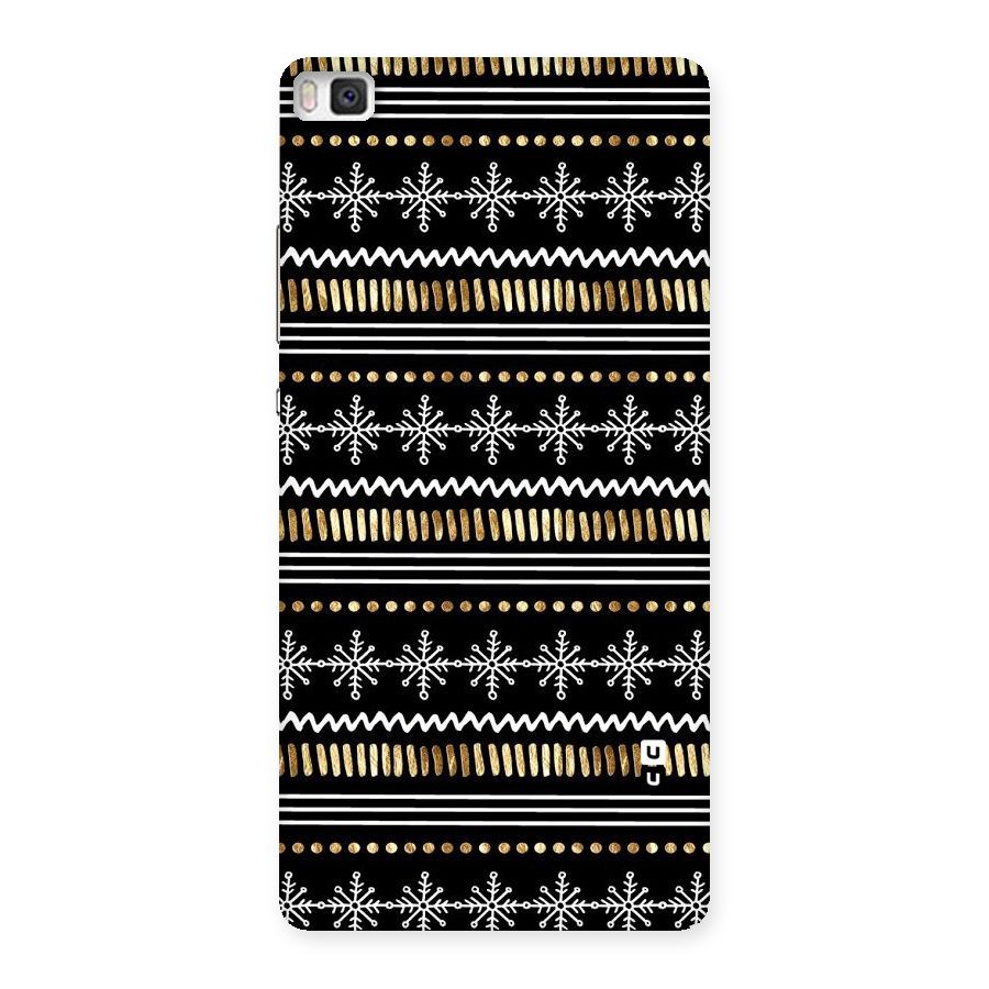 Snowflakes Gold Back Case for Huawei P8