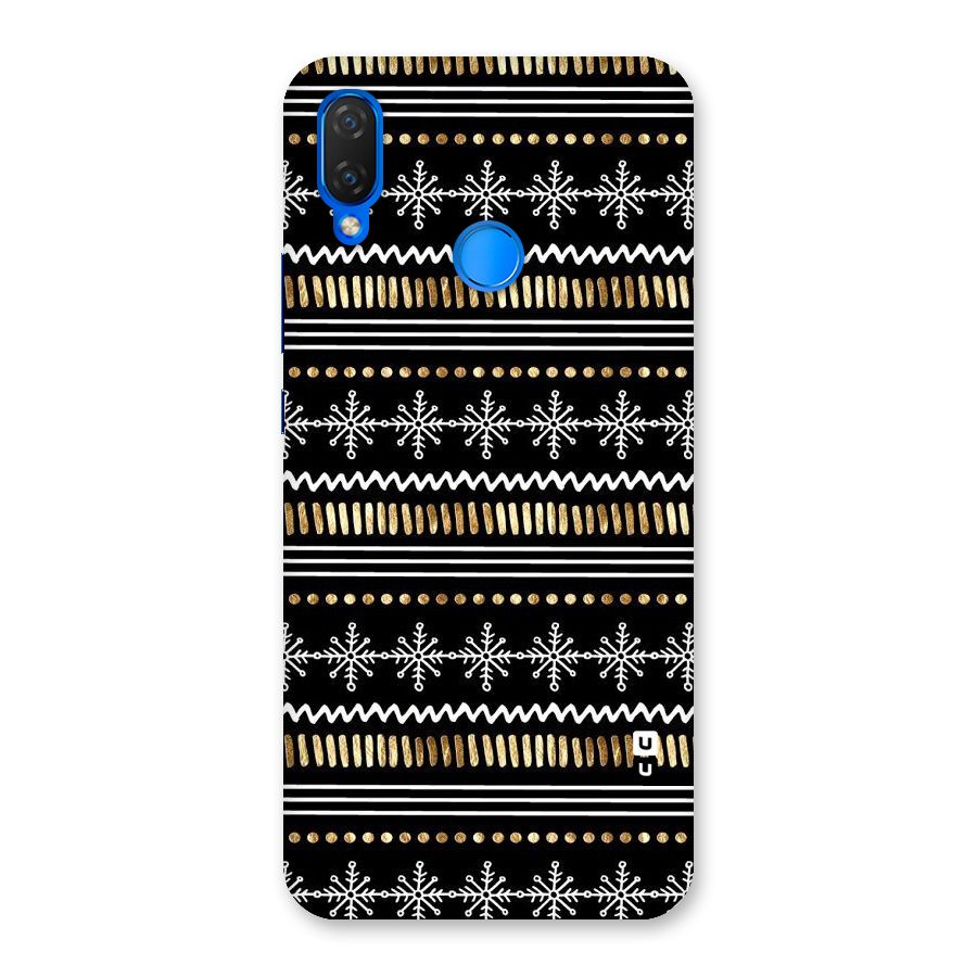 Snowflakes Gold Back Case for Huawei P Smart+