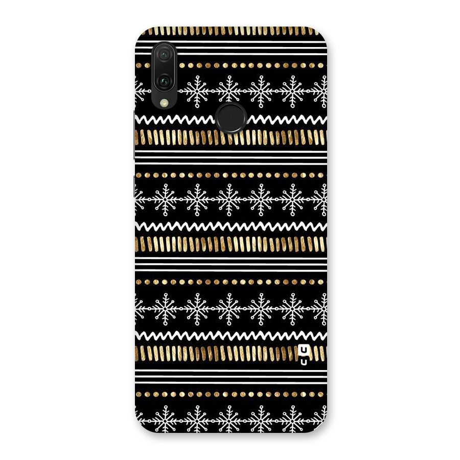 Snowflakes Gold Back Case for Huawei Y9 (2019)