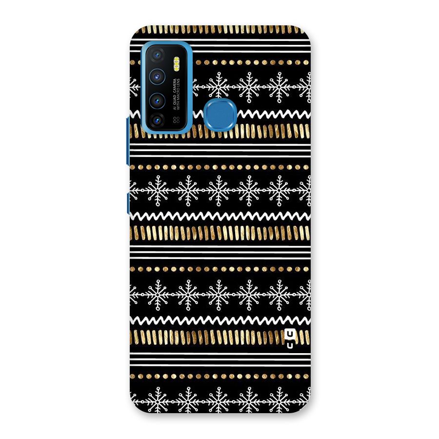 Snowflakes Gold Back Case for Infinix Hot 9