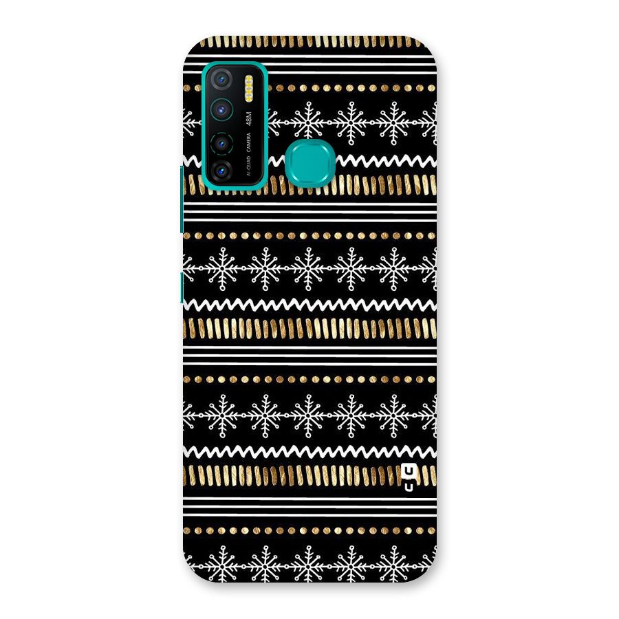 Snowflakes Gold Back Case for Infinix Hot 9 Pro
