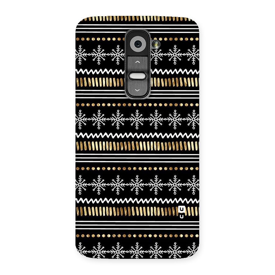 Snowflakes Gold Back Case for LG G2