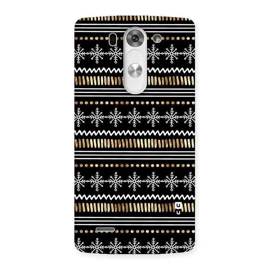 Snowflakes Gold Back Case for LG G3 Mini