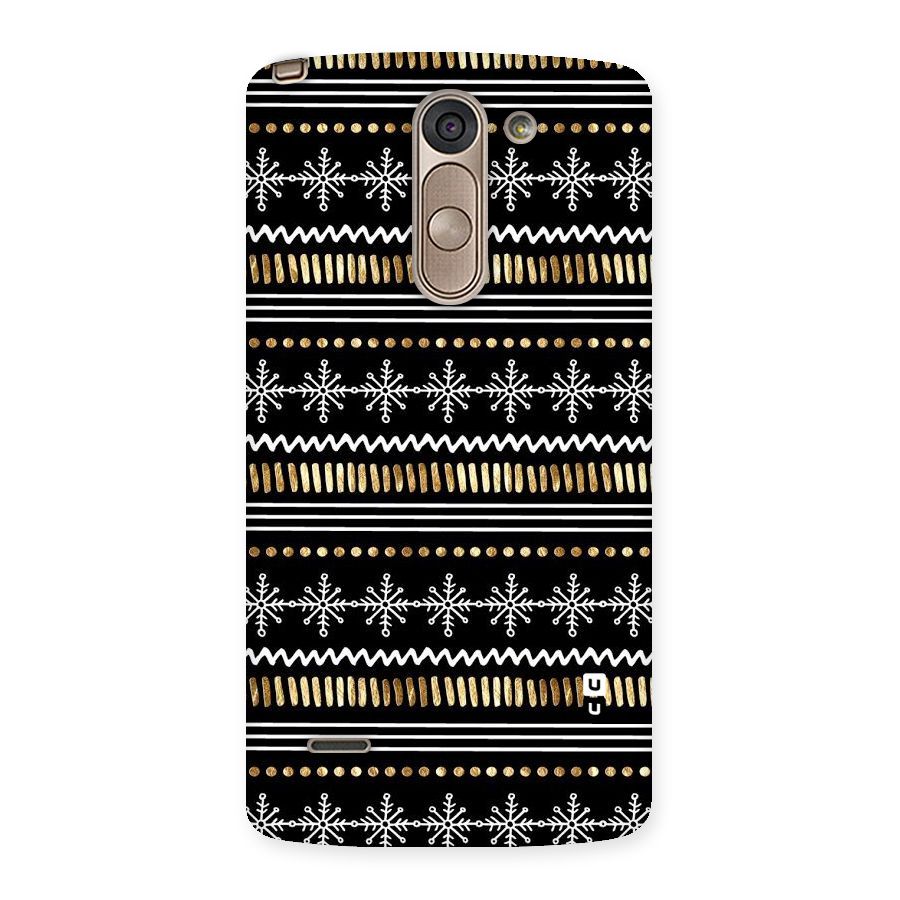 Snowflakes Gold Back Case for LG G3 Stylus