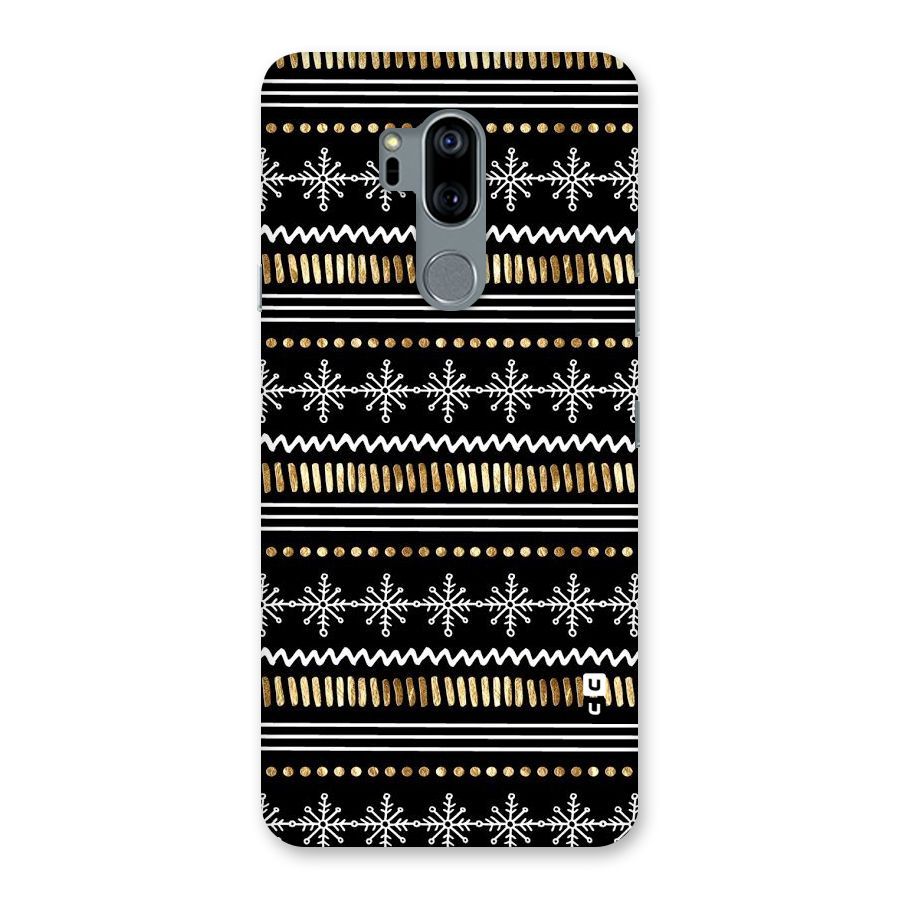 Snowflakes Gold Back Case for LG G7