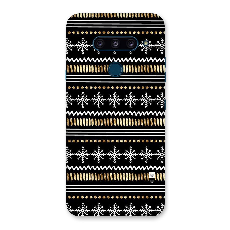 Snowflakes Gold Back Case for LG  V40 ThinQ