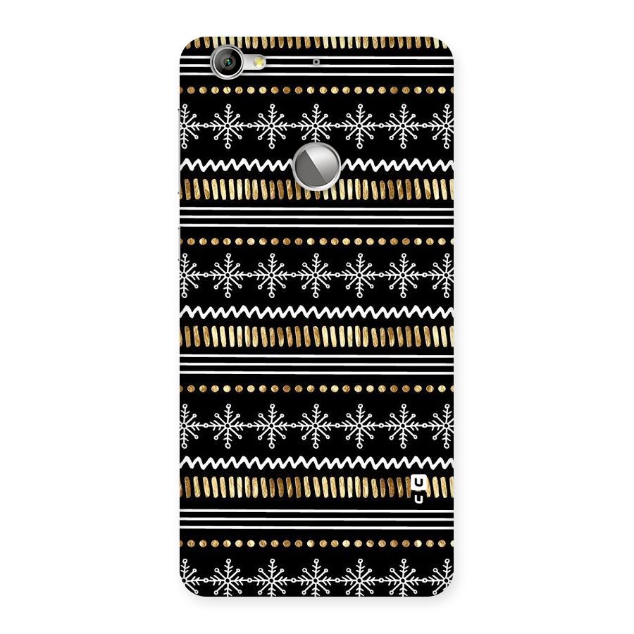 Snowflakes Gold Back Case for LeTV Le 1s
