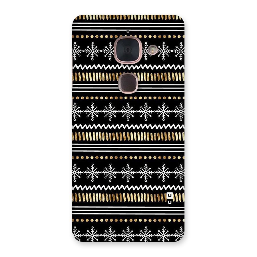 Snowflakes Gold Back Case for Le Max 2