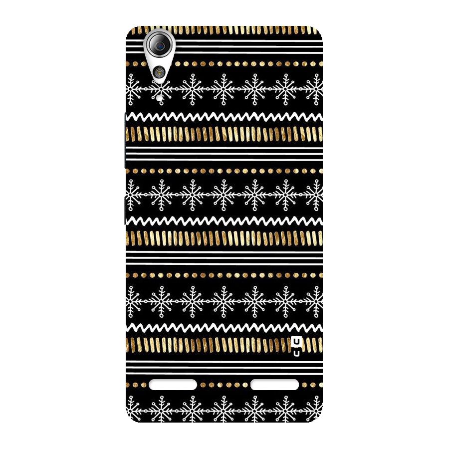 Snowflakes Gold Back Case for Lenovo A6000 Plus