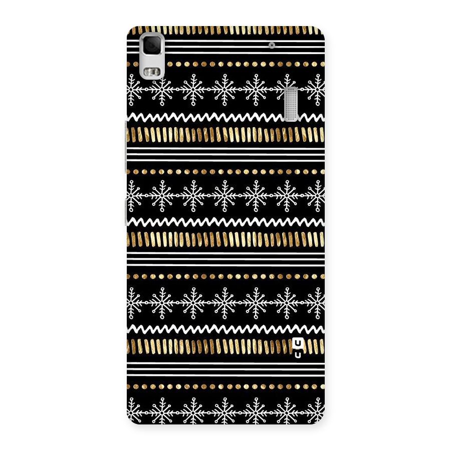 Snowflakes Gold Back Case for Lenovo K3 Note