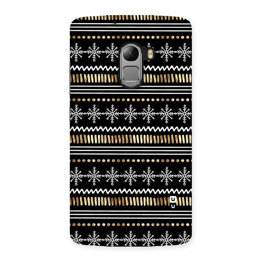 Snowflakes Gold Back Case for Lenovo K4 Note