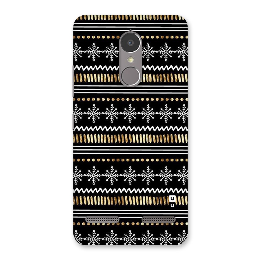 Snowflakes Gold Back Case for Lenovo K6