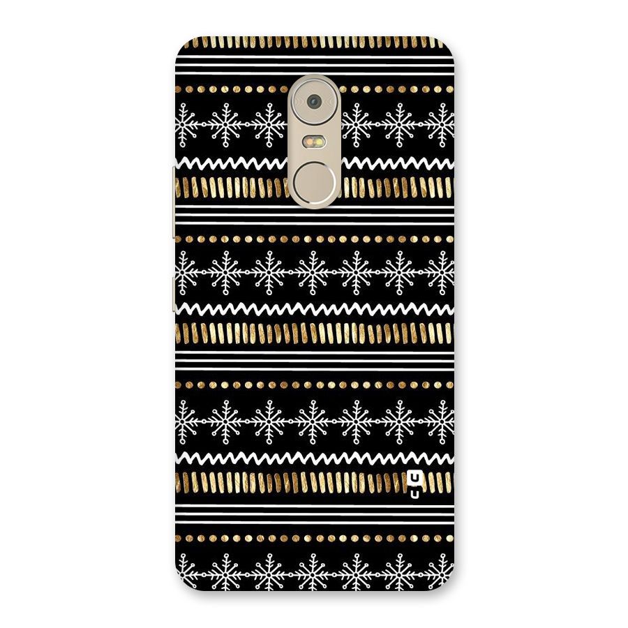 Snowflakes Gold Back Case for Lenovo K6 Note