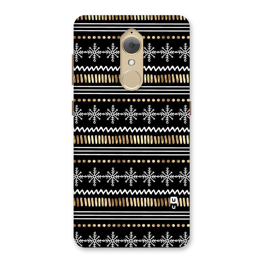 Snowflakes Gold Back Case for Lenovo K8