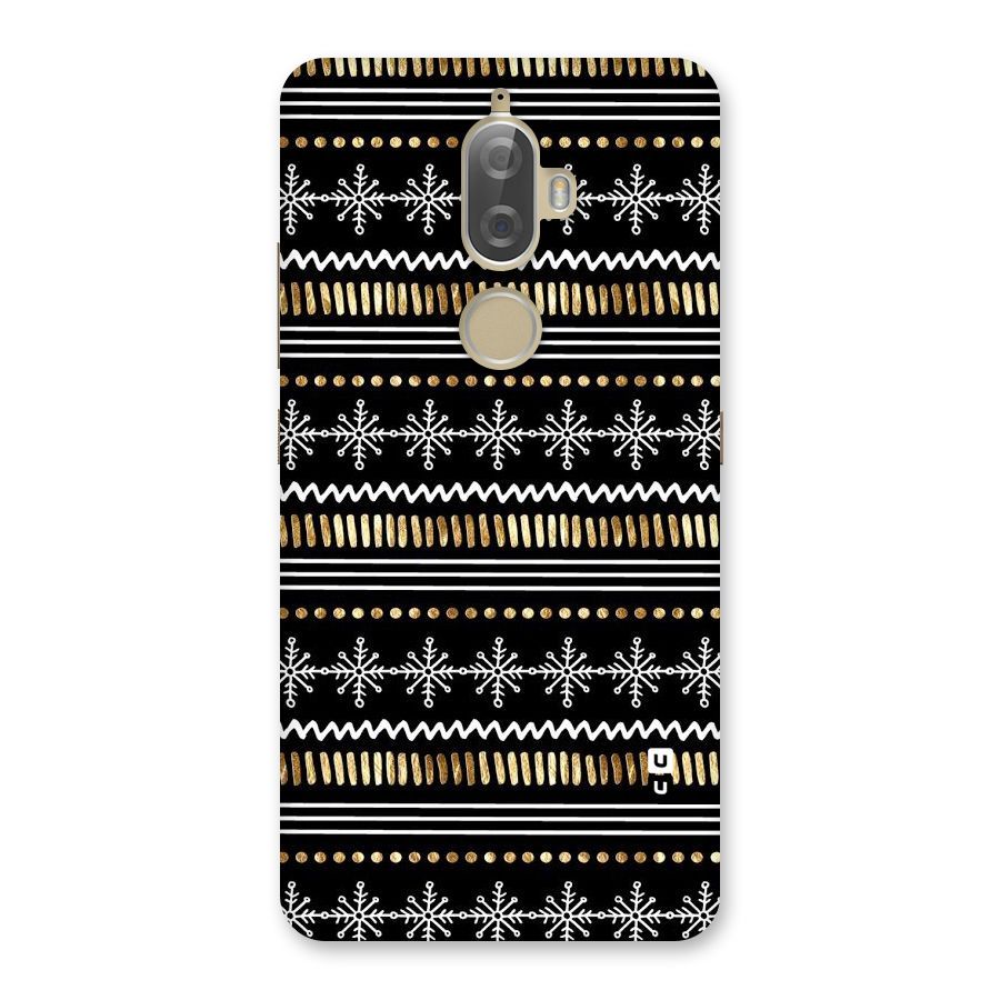 Snowflakes Gold Back Case for Lenovo K8 Plus