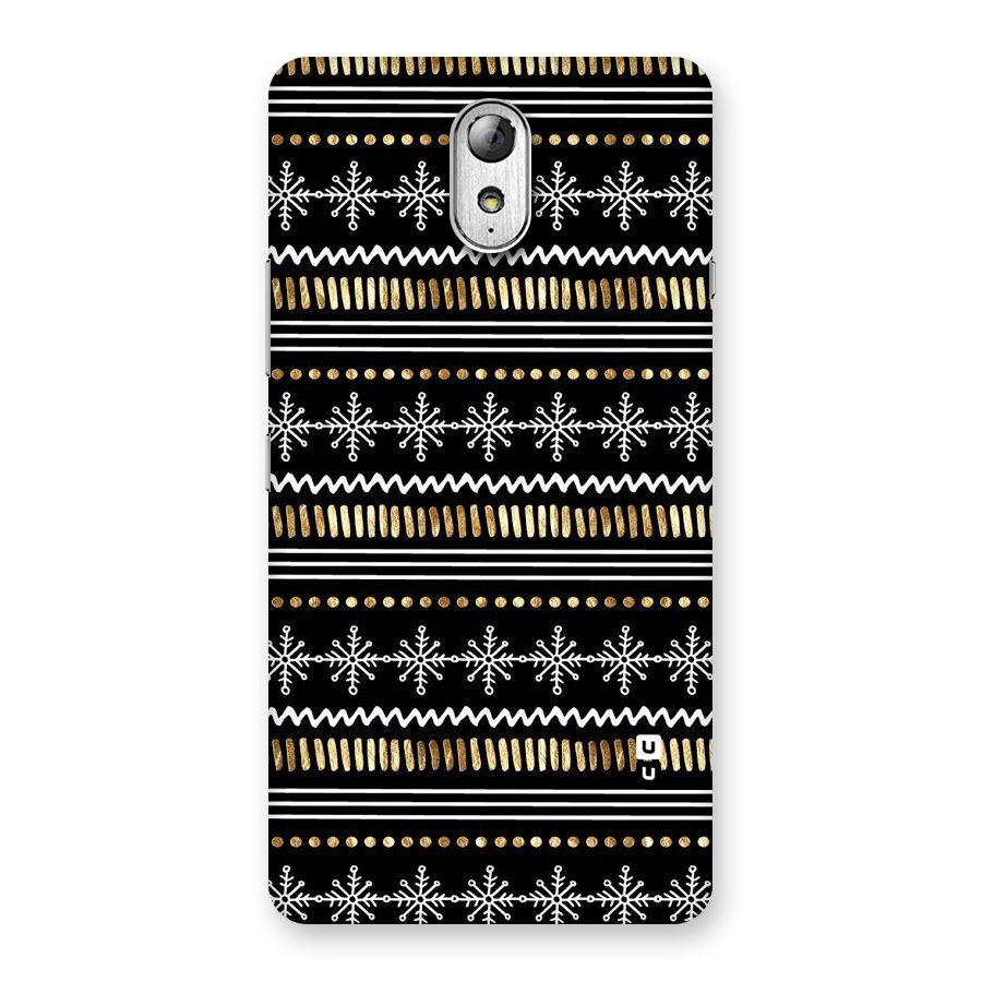 Snowflakes Gold Back Case for Lenovo Vibe P1M