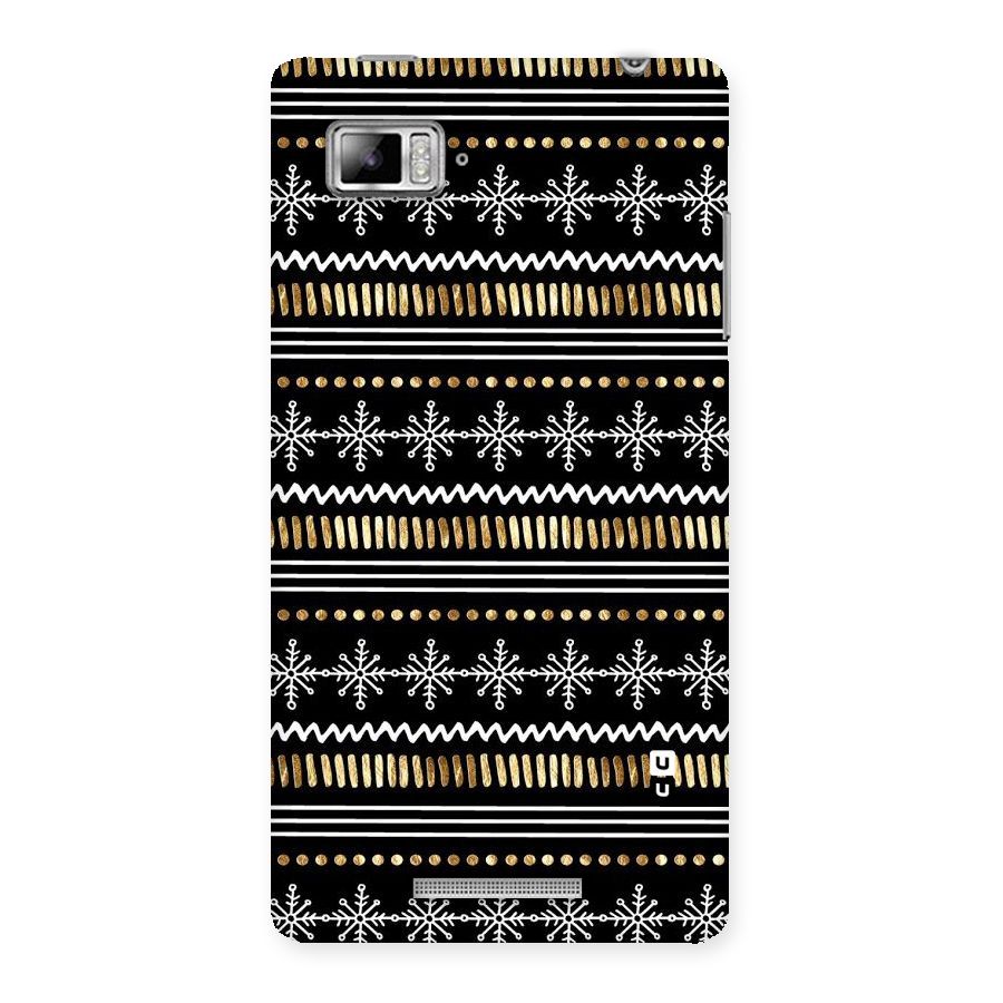 Snowflakes Gold Back Case for Lenovo Vibe Z K910