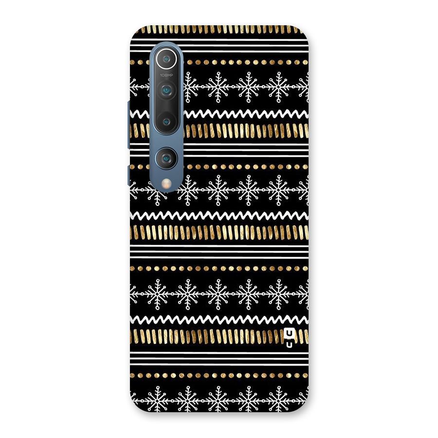 Snowflakes Gold Back Case for Mi 10