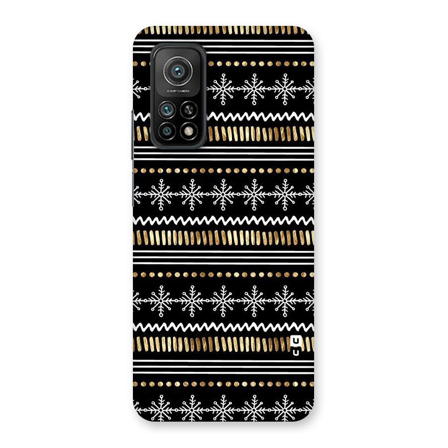 Snowflakes Gold Back Case for Mi 10T 5G