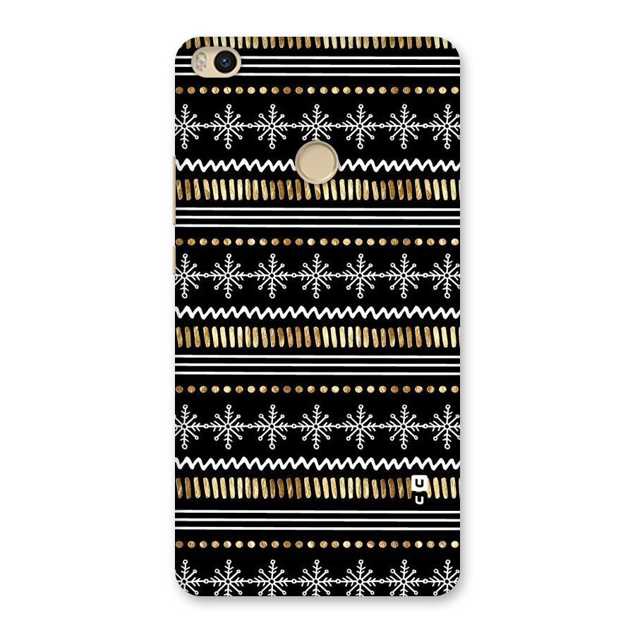 Snowflakes Gold Back Case for Mi Max 2