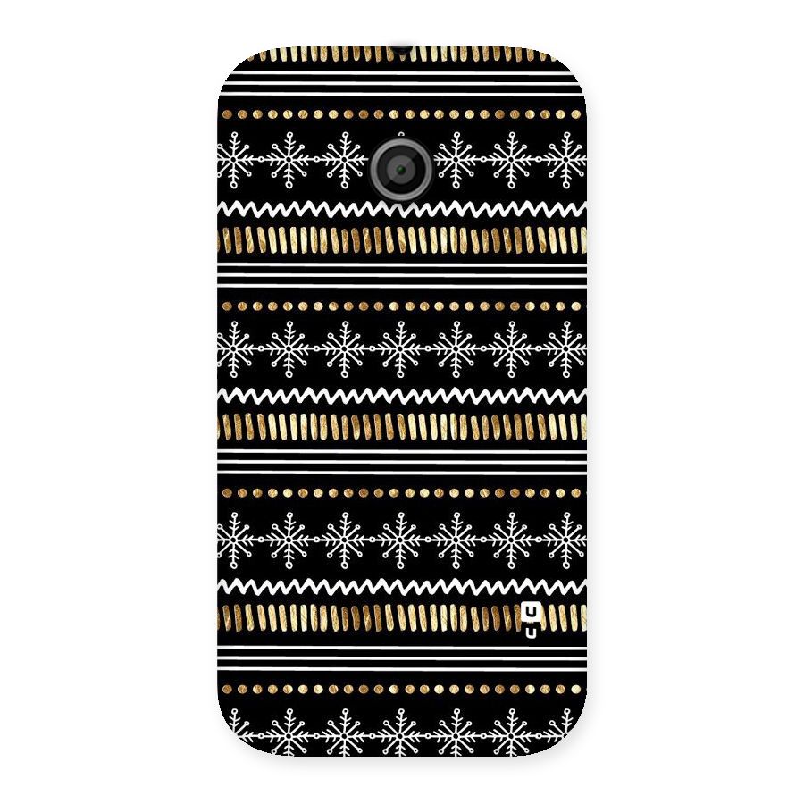 Snowflakes Gold Back Case for Moto E