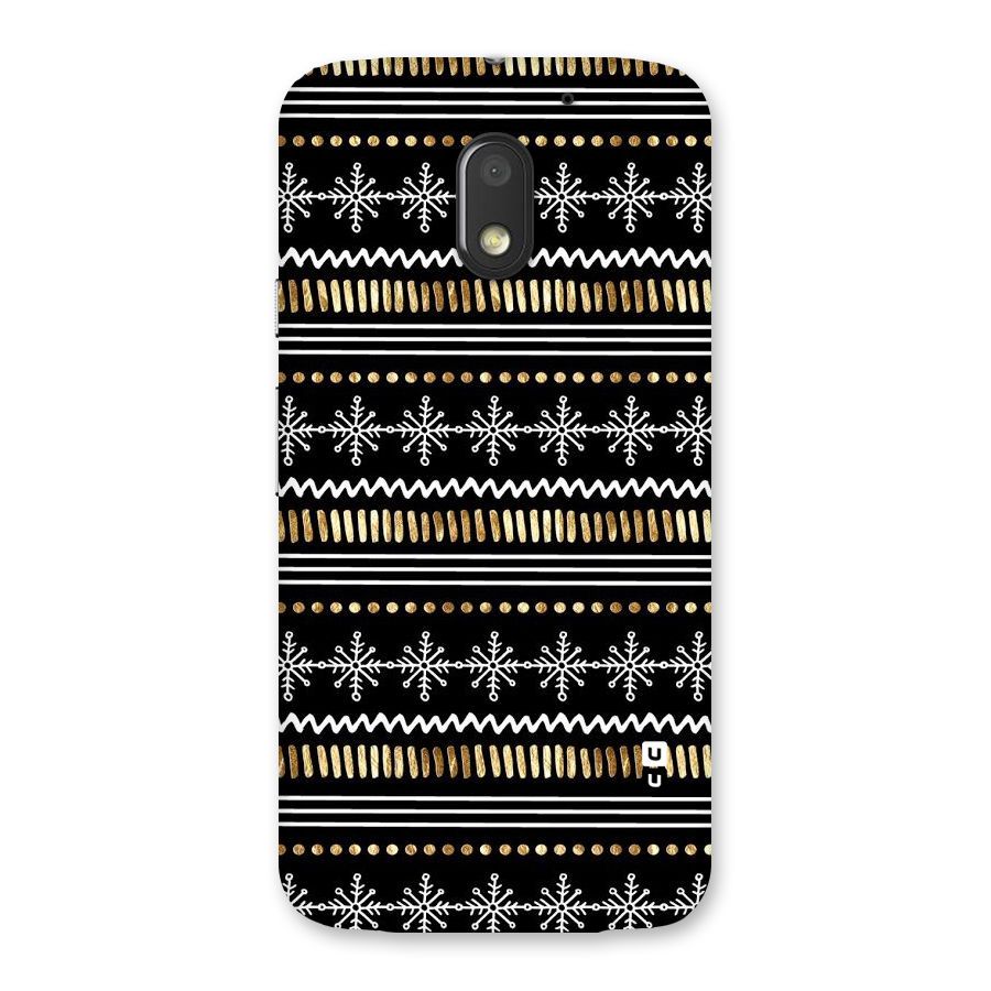 Snowflakes Gold Back Case for Moto E3 Power