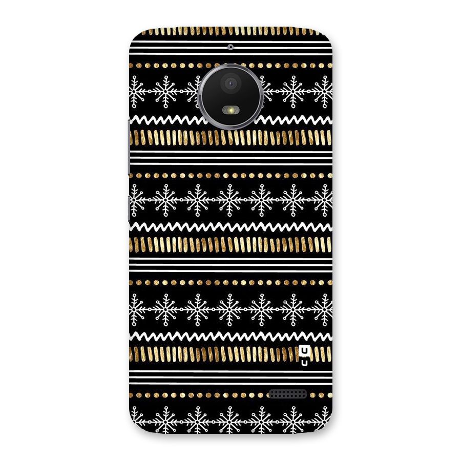 Snowflakes Gold Back Case for Moto E4
