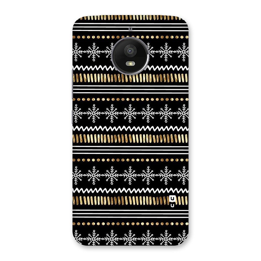 Snowflakes Gold Back Case for Moto E4 Plus