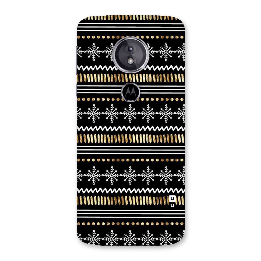 Snowflakes Gold Back Case for Moto E5