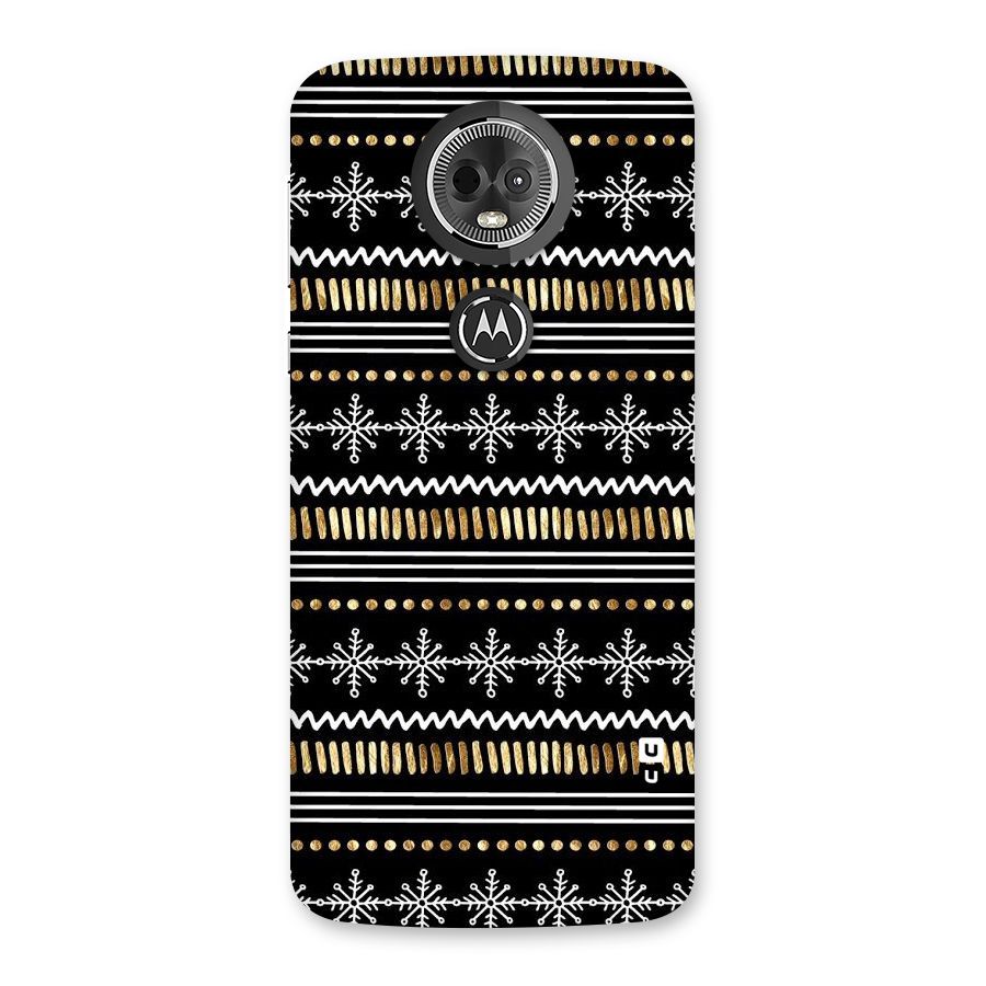 Snowflakes Gold Back Case for Moto E5 Plus